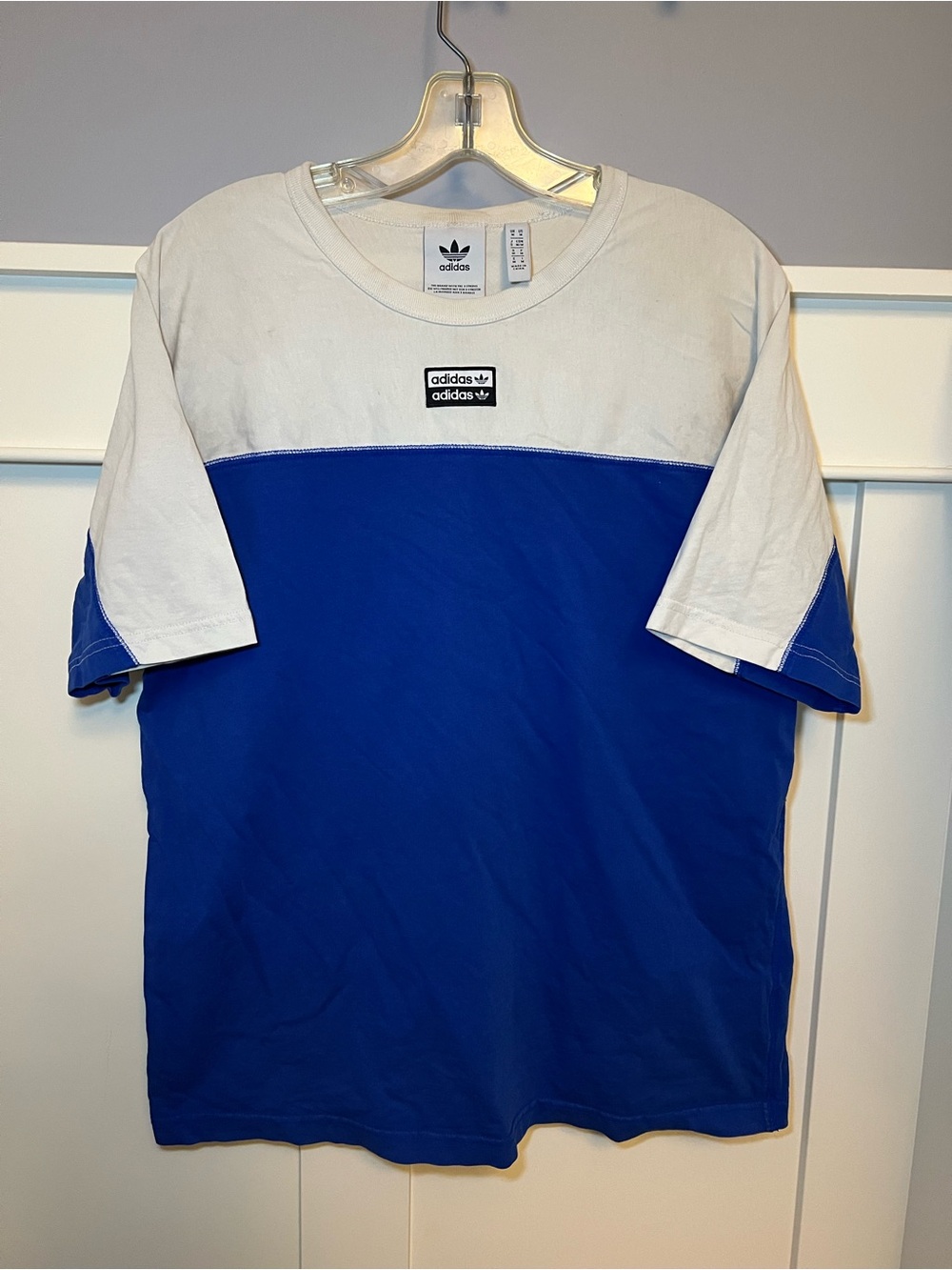 Vintage Adidas two tone logo t-shirt
